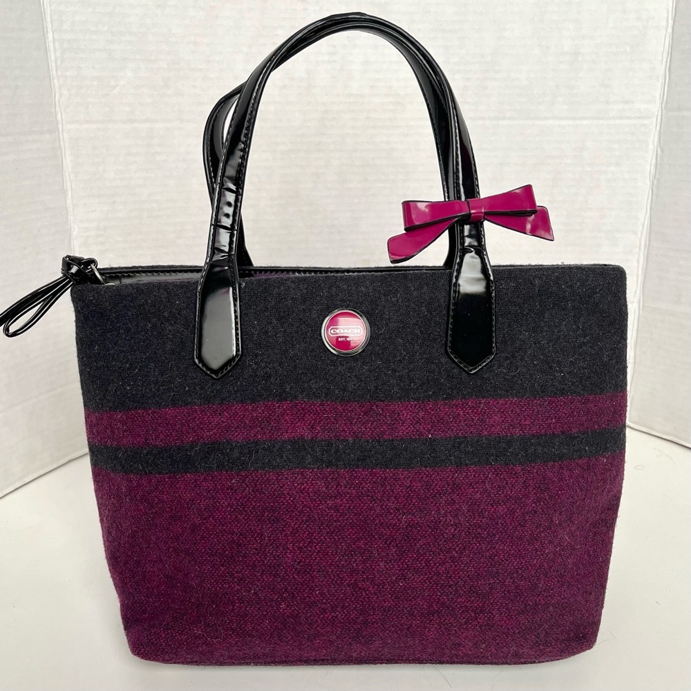 Coach Signature Wool Tote Bag